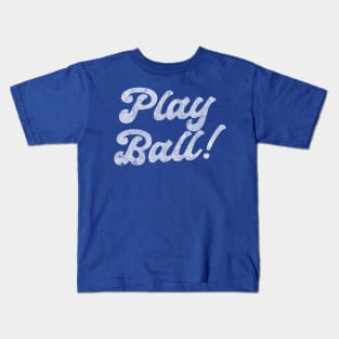 Play Ball! Vintage Distressed Design Kids T-Shirt